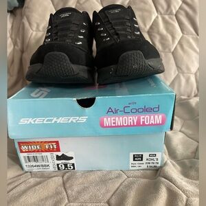 Skechers Black Sneakers with Air-Cooled Memory Foam